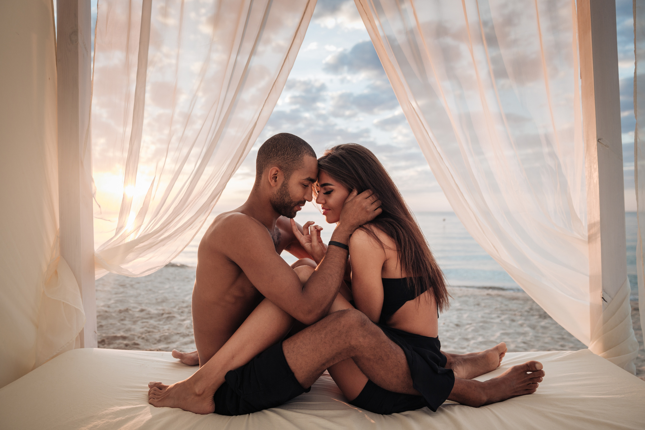 Passionate Young Couple Beachside